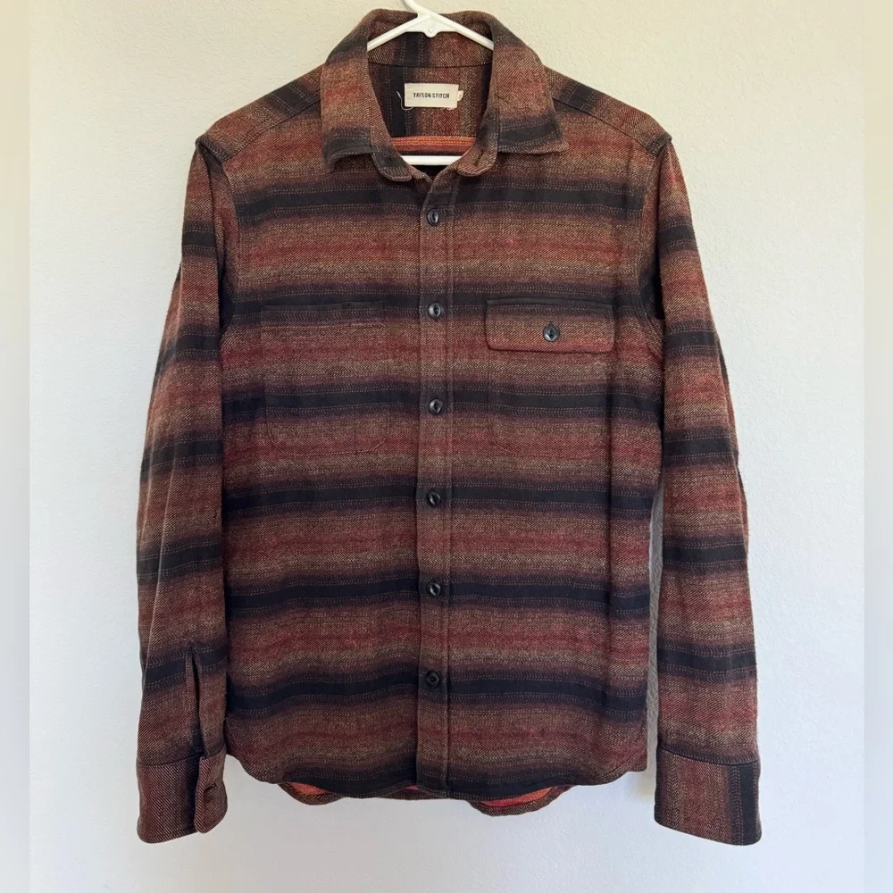 Taylor Stitch Moto Utility Shirt Sunset Stripe 38 /S - Picture 7 of 9